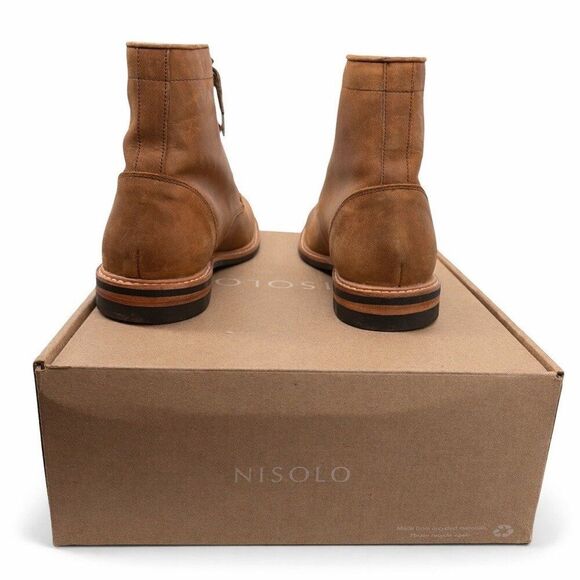 Nisolo Andres All-Weather Boots Tobacco Leather Men’s 9 Lace Up main image 2